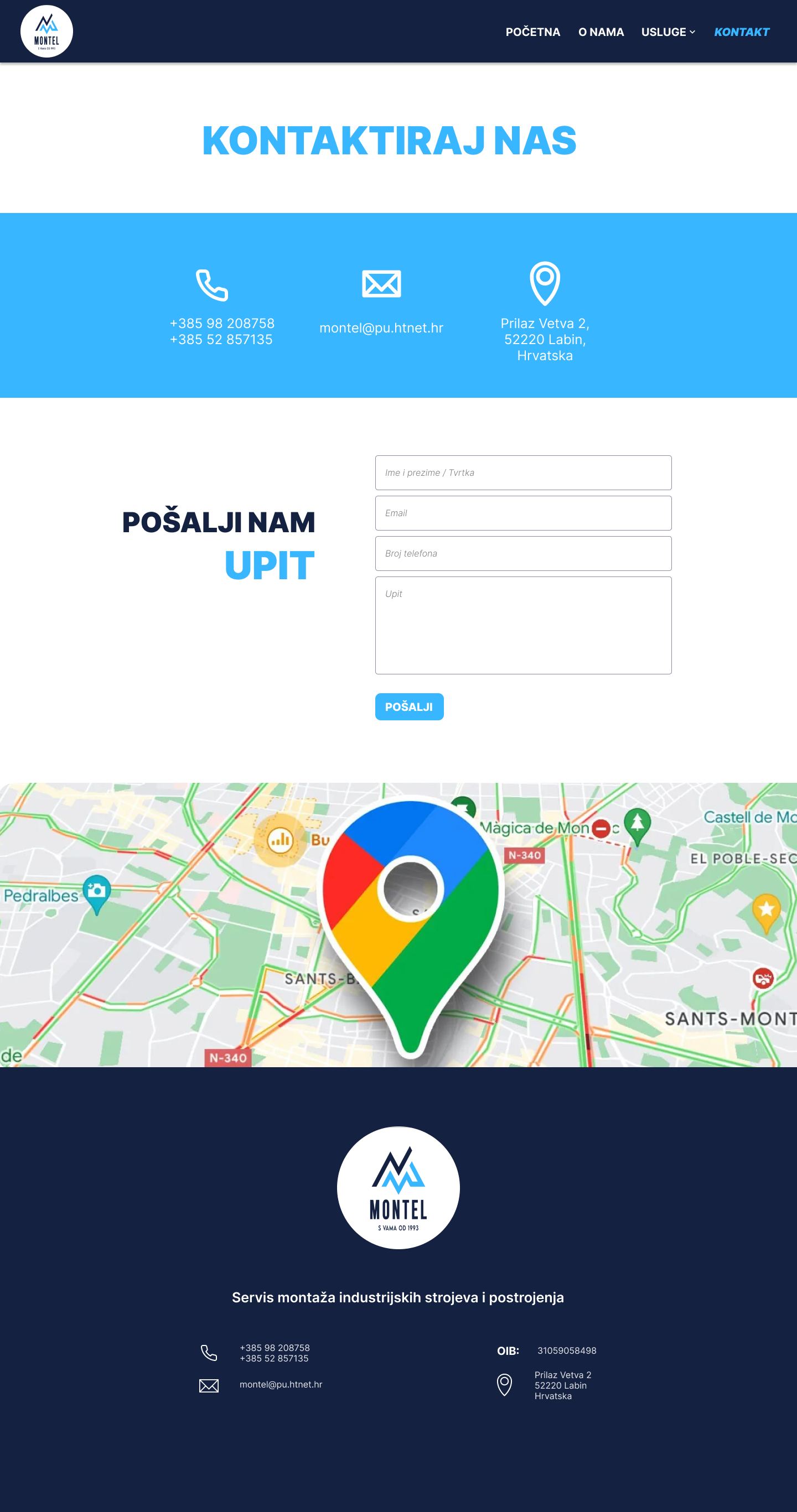 Contact Page Design - Montel
