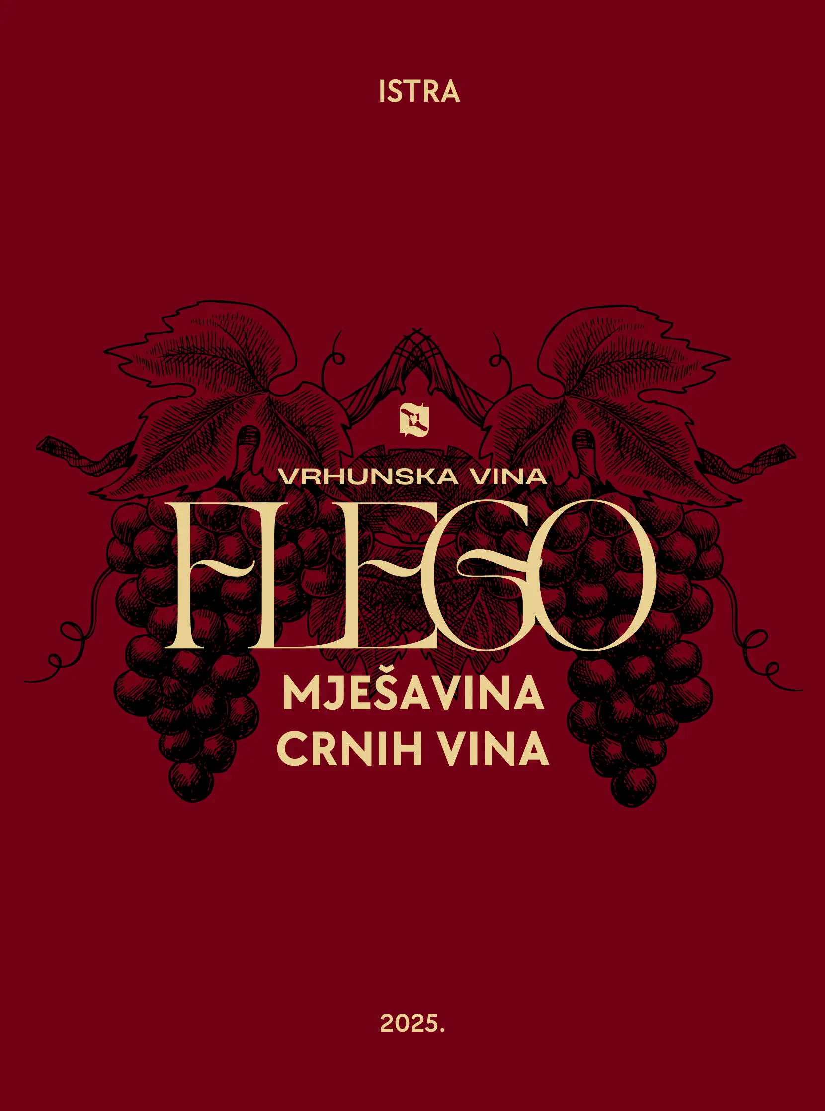 Red wine label
