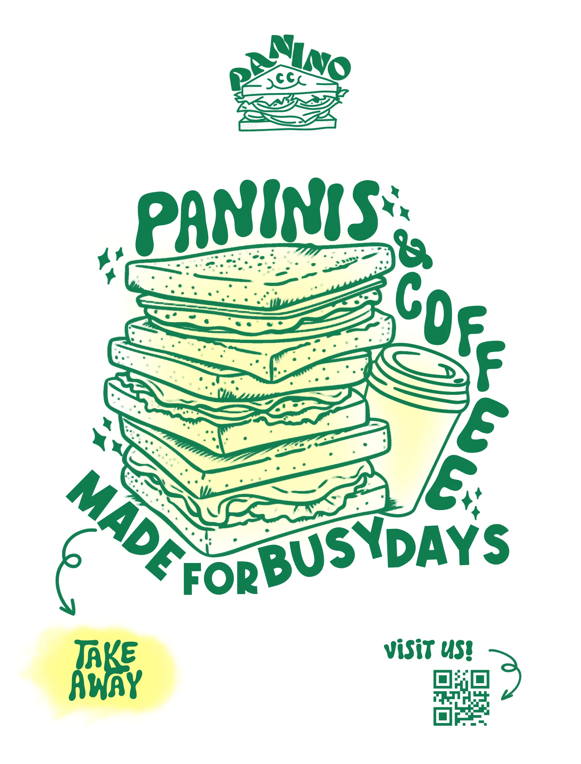 Panino takeaway wrapper design