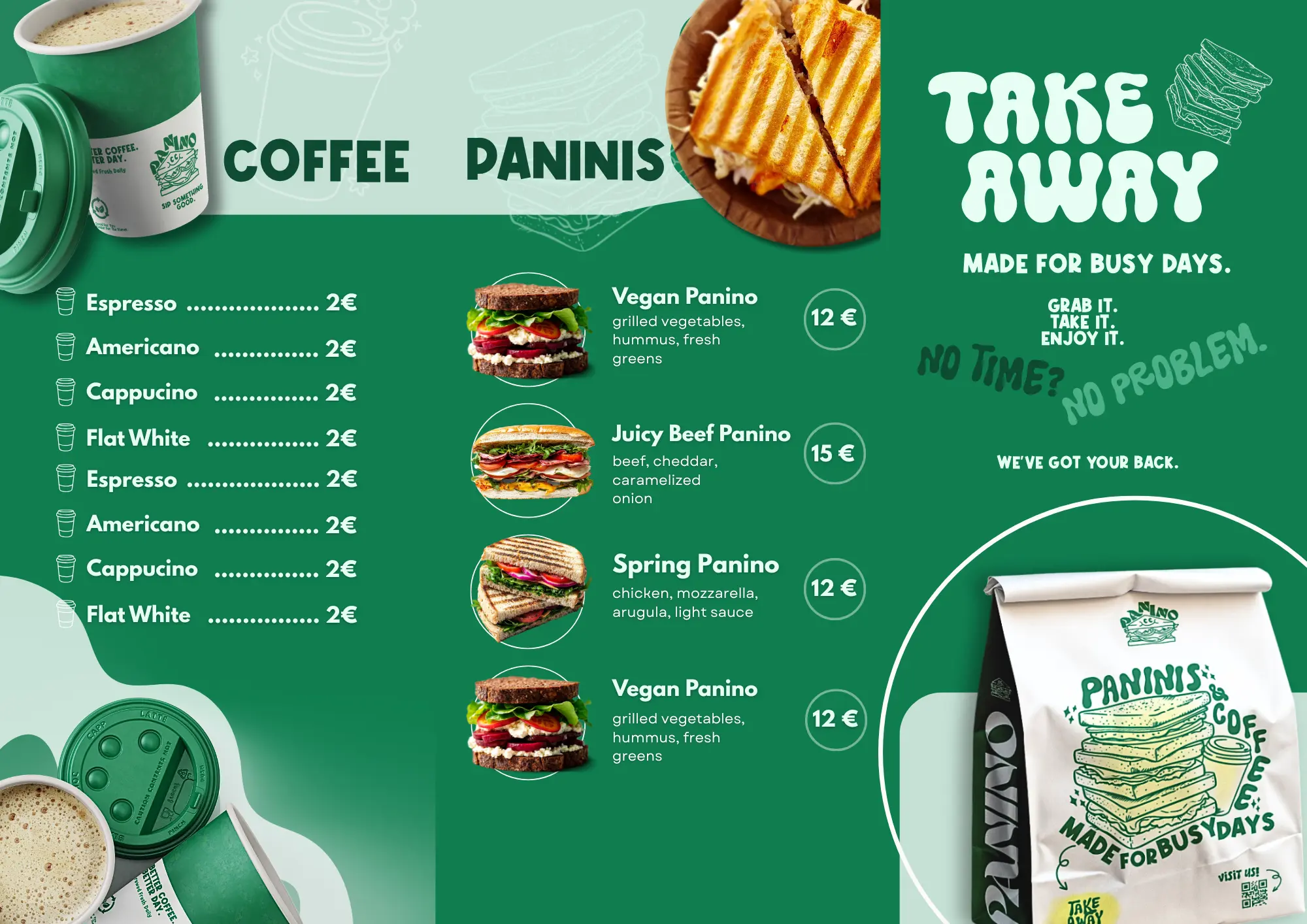 Panino menu inside